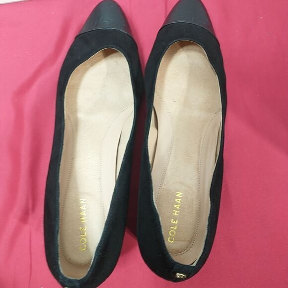 Cole Haan The Go-To Pump Women’s Size 9.5B Black Croc Leather / Suede Heels. - Picture 6 of 9